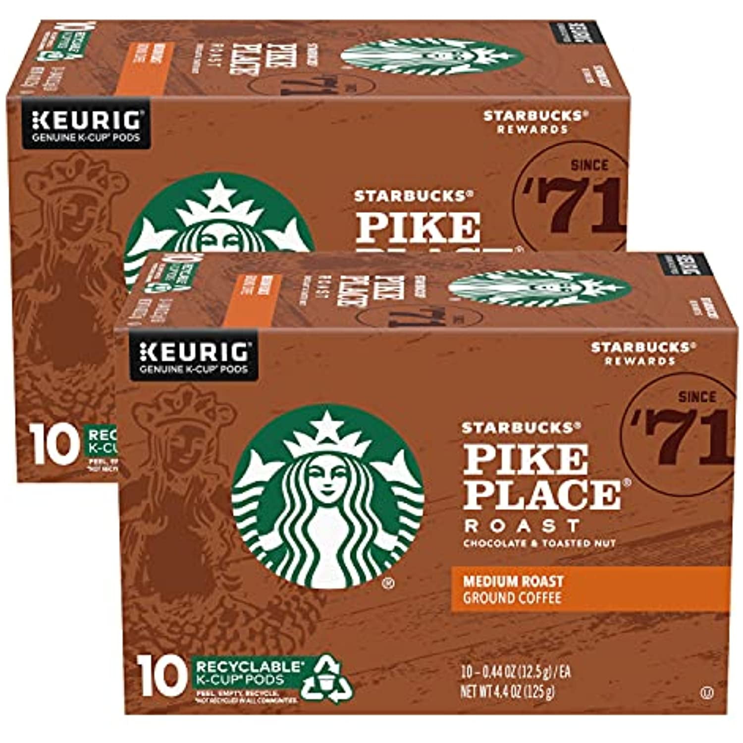 Starbucks Pike Place Roast KCup Pods, Medium Roast Ground Coffee K