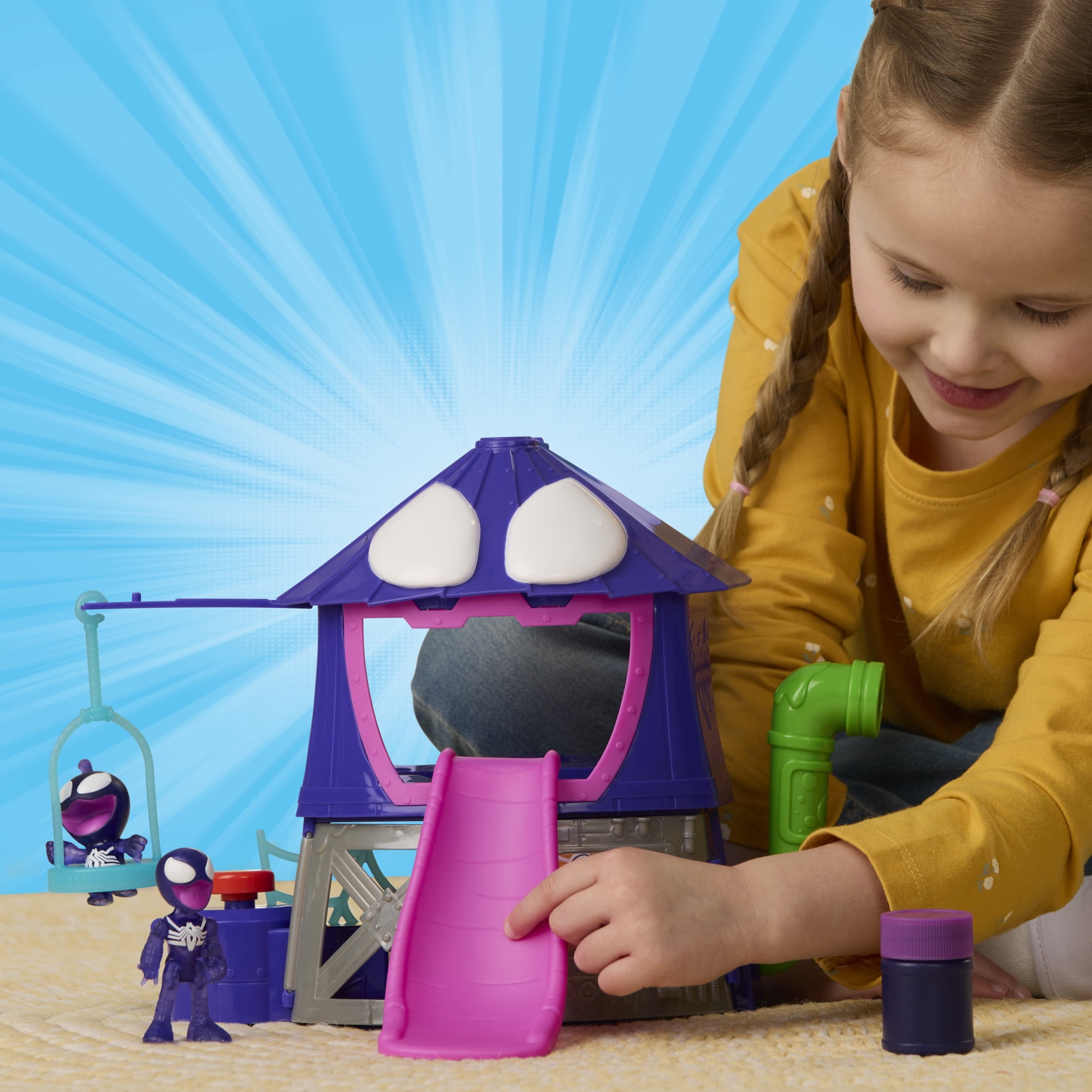 Marvel Spidey and his Amazing Friends Symbie Factory Playset, Ages 3 and Up