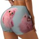 thumbnail image 1 of Fotbe Adorable Pink Fluffy Birds Shorts Sin Costuras – Shorts Deportivos de Cintura Alta para Mujer, Elásticos para Gimnasio, Yoga, Running o Ciclismo-Medium, 1 of 8