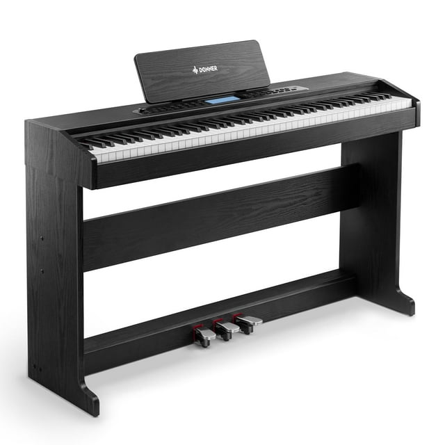 Piano digital Donner DDP-95 de 88 teclas para principiantes, negro