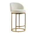 thumbnail image 6 of CHITA Upholstered Swivel Counter Bar Stool with Metal Frame and Arched Back, 6 of 8