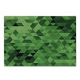 thumbnail image 1 of Green Cutting Board, Triangles in Green Shades Abstract Modern Mosaic Pattern with Fractal Look, Decorative Tempered Glass Cutting and Serving Board, Small Size, Dark Green Pale Green, by Ambesonne, 1 of 1