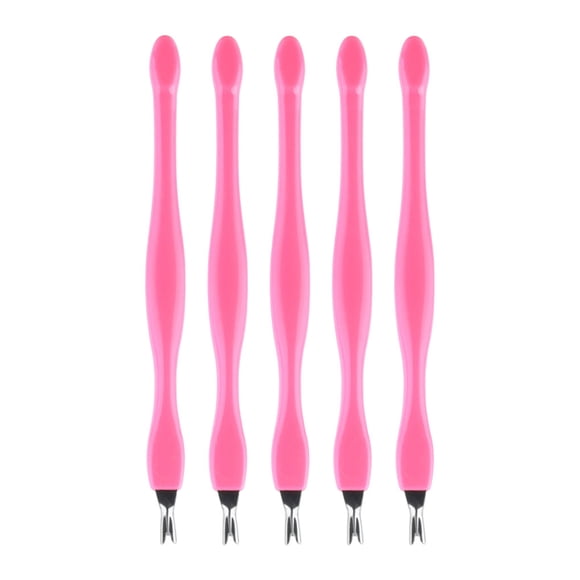 Seitruly Removedor de cutículas portátil para salón de casa, 5 piezas, empujador de uñas de acero inoxidable, accesorios para pedicura de piel muerta Protección de la piel tipo 8