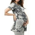 thumbnail image 3 of Jchiup Hauts de Maternité pour Femmes Manches Courtes Fronces Latérales Col Rond, 3 of 5