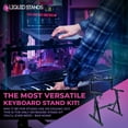Liquid Stands Dual Piano Keyboard Stand w/ 2nd Tier Z Style