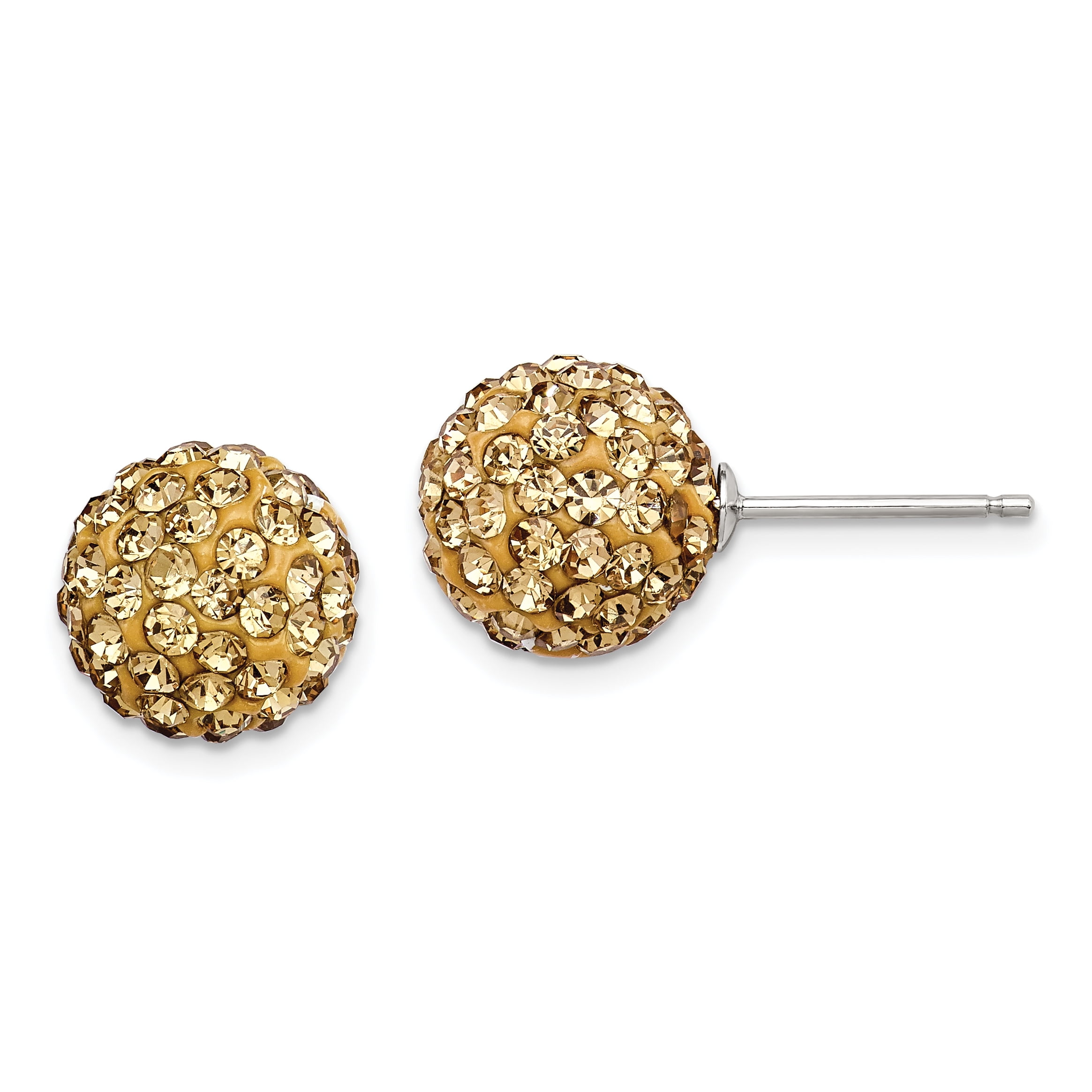 Sterling Silver Crystal Post Earrings and Bracelet for Mom