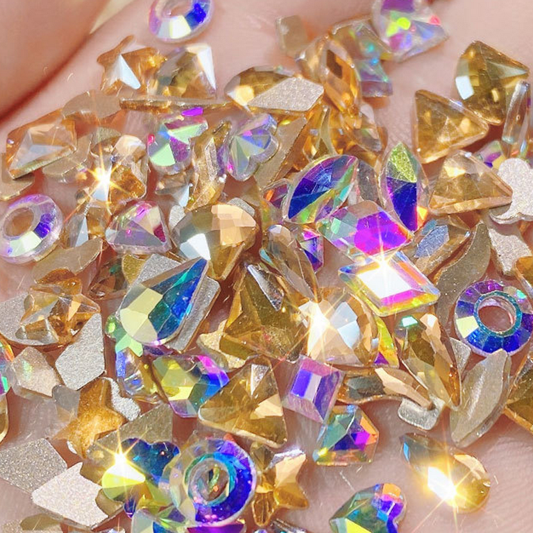 Nail Rhinestones Multiple Flat Back Rhinestone Nail Charms Craft Gems  Makeup Jewels Crystal Beads - Style 11