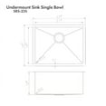 thumbnail image 6 of ZLINE 23 in. Meribel Undermount Single Bowl Kitchen Sink with Bottom Grid (SRS-23), 6 of 7