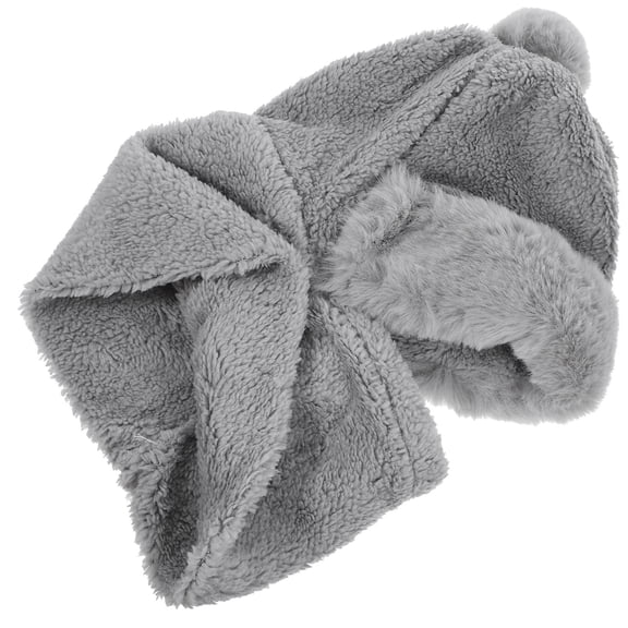 Raindrops 1Set Hooded Scarf Warm Hat Knitted Acrylic Fibers for Women One-piece Style