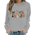 thumbnail image 4 of Elvqul Sweatshirts for Women Crewneck Tops Christmas Long Sleeve Funny Graphic Womens Sweatshirts Holiday, 4 of 6