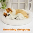 thumbnail image 3 of Realistic Sleeping Dog Stuffed Animal Plush Toy, Lifelike Puppy Figure with Simulated Breathing Motion and Mat, Fluffy Pet Companion for Anxiety Relief Home Decor Graduation Gift, 3 of 3