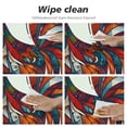 thumbnail image 4 of PIKWEEK  Fitted Round Tablecloth with Elastic Edge Wipe Clean Domestic Farm Rooster Table Cloth for Outdoor/Indoor Use, 4 of 7