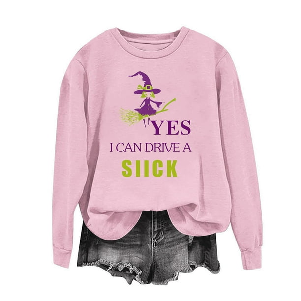 Heisall Womens Hoodies Halloween Print Long Sleeve Loose Casual Crew Neck Sweatshirts 2025 New Arrival Fashion Style