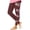 Wine, variant on CLOISE Yoga Leggings Plus Size for Women Full Length Tights Stretchy Skinny Pants Print Seamless High Waist Workout Bottoms