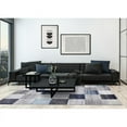thumbnail image 2 of Novelle Home Converge 94" x 126" Polypropylene/Cotton Rug in Blue/Gray Squares, 2 of 16