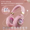 thumbnail image 4 of Auriculares inalámbricos BT5.3 de la historieta linda sobre el diseño animal lindo de las auriculares del juego del oído AUX IN atado con alambre, 4 of 8