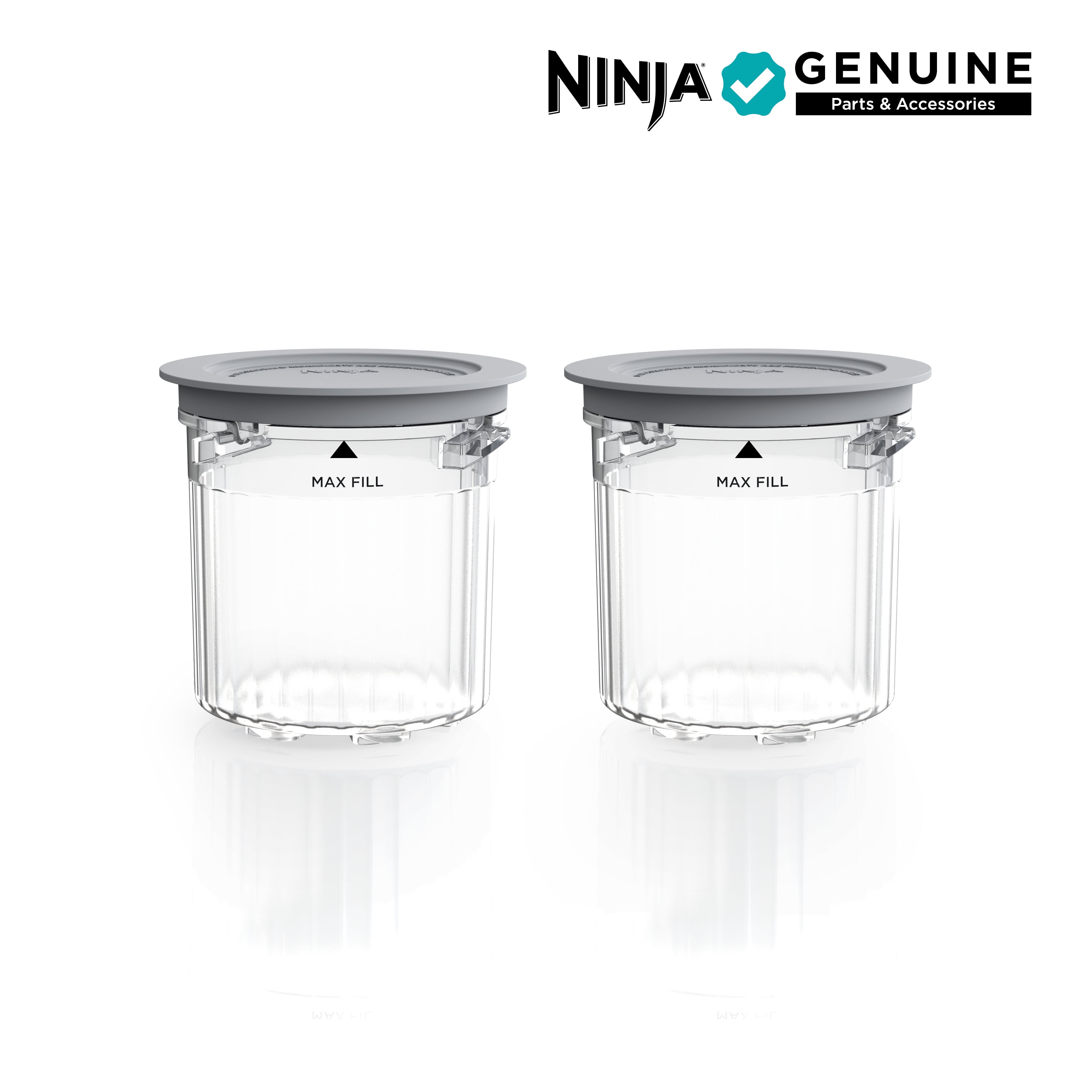 Ninja® CREAMi® Deluxe Pints 2 Pack, Compatible with NC500 Series CREAMi®  Ice Cream Makers Ice Cream Makers - Ninja