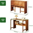 thumbnail image 3 of ZHAO 40" Folding Laptop Computer Desk, Kids Desk for Bedroom, Home Office Desks for Adult ( Natural, Bamboo ) #Mute-Yellow, 3 of 10