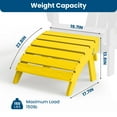 thumbnail image 5 of JUSTLET Foldable Footstool/ Ottoman for Adirondack Chairs - HDPE Material, All - Weather & Waterproof, Lemon Yellow, 5 of 8