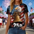 thumbnail image 4 of UngA Women's 250Th Anniversary Print Vintage T-Shirt 1776-2026 250Th Anniversary Patriotic Women Tshirt (Coffee,XXL), 4 of 8
