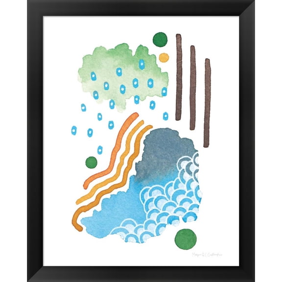 Great Art Now Abstract Day II by Megan Gallagher, Framed Wall Art, 18W x 22.25H