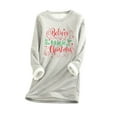 thumbnail image 2 of Offres de Liquidation! Aqestyerly Hauts de Noël pour Femmes Liquidation Mode Imprimée Peluche Chaude, 2 of 3