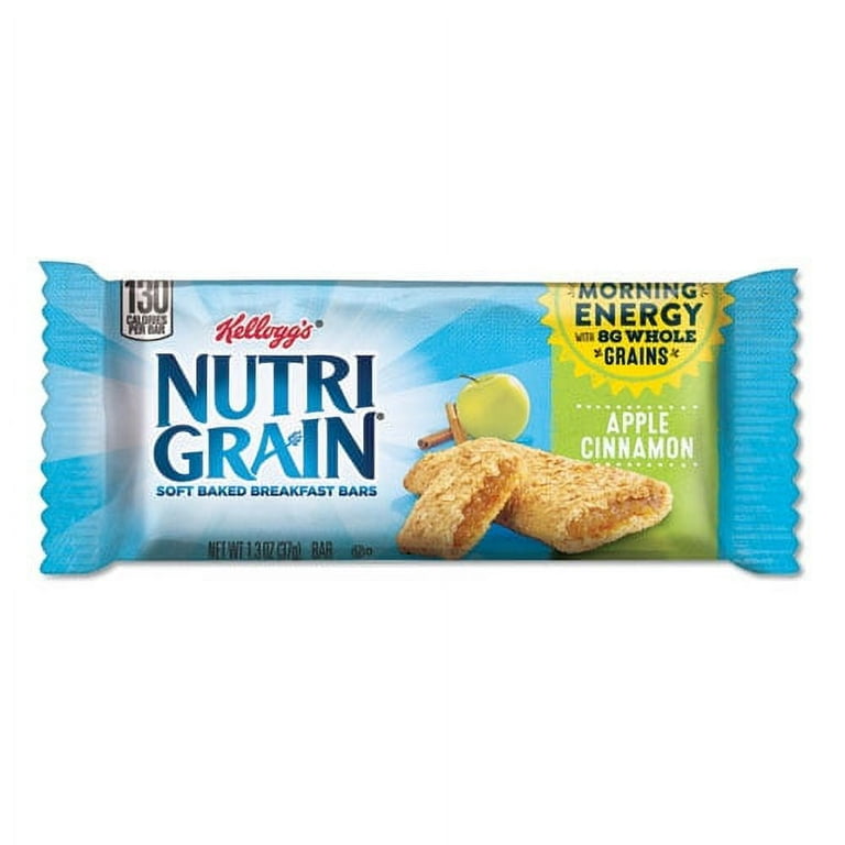 Nutri-Grain Soft Baked Breakfast Bars, Apple-Cinnamon, Indv Wrapped 1.3 oz Bar, 16/Box Nutri-Grain Soft Baked Breakfast Bars, Apple-Cinnamon, Indv Wrapped 1.3 oz Bar, 16/Box