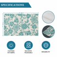 thumbnail image 6 of Teal Flowers Placemats Set of 12, Vintage Ethnic Tribe Country Farmhouse Placemats for Dining Table, Place Mats for Kitchen Tabletop, Waterproof Wipeable Dining Table Mats Set, 6 of 9