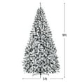 thumbnail image 2 of Costway 9ft Premium Snow Flocked Hinged Artificial Christmas Tree Unlit w/ Metal Stand, 2 of 8
