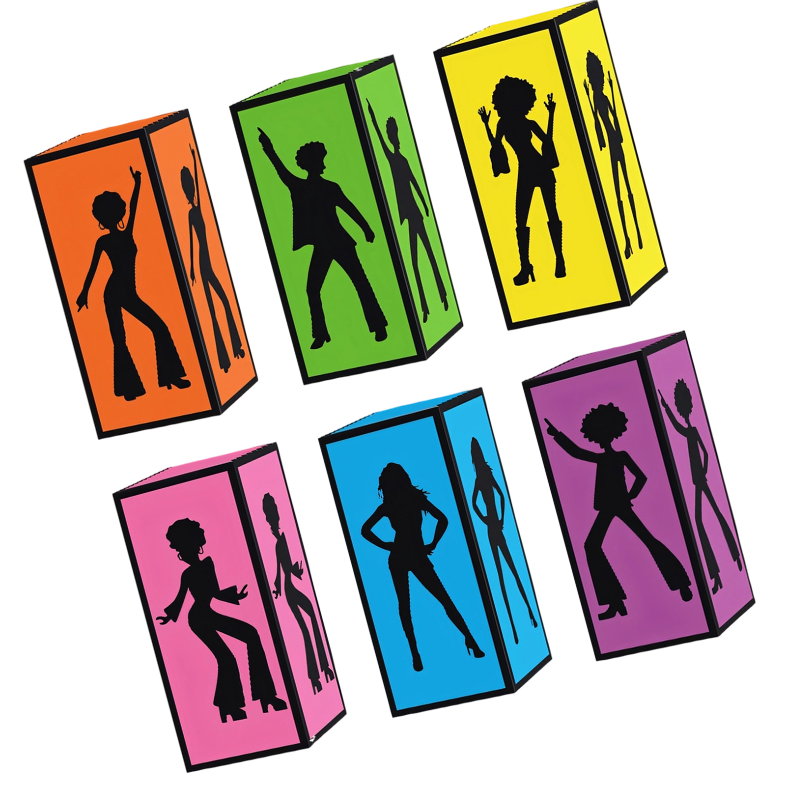 Disco Box Disco Centerpieces for Table Paper Glim Box Table Decoration for 70s 80s Music Themed Party Decorations