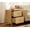 Oak, variant on WAMPAT Accent Cabinet with 2 Drawers，Wood Sofa Side End Table with Charging Station for Living Room and Bedroom，Set of 2, Oak Brown