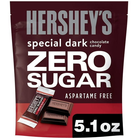 Hershey's Special Dark Zero Sugar Chocolate Candy, Bag 5.1 oz