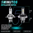 thumbnail image 4 of Faro Led Moto H4 9003 Hb2 Cob Luz Alta Y Baja Foco 6000k, 4 of 8