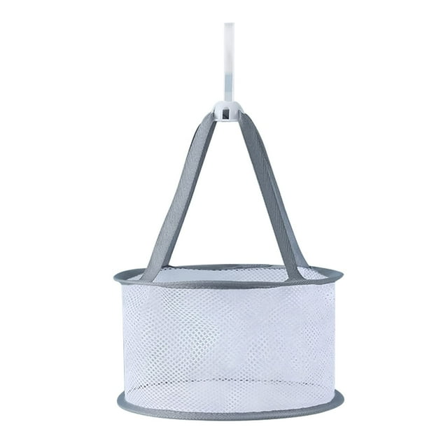 Less Than 5 Home Textile Storage Mini Mesh Shower Dry Basket Bath Organizer Storage for Makeup Brush Hanging Drying Net Beauty Sponge Windproof Airing Drip Dryer Rack for Bathroom Laundry