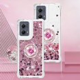 thumbnail image 7 of Case for Motorola Moto Edge 5G 2024 Case Glitter Liquid with Ring Kickstand, Cute Clear Flowing Quicksand Soft TPU Protective Grils Women Bling Case for Moto Edge 5G 2024 Rose Gold YBR, 7 of 7