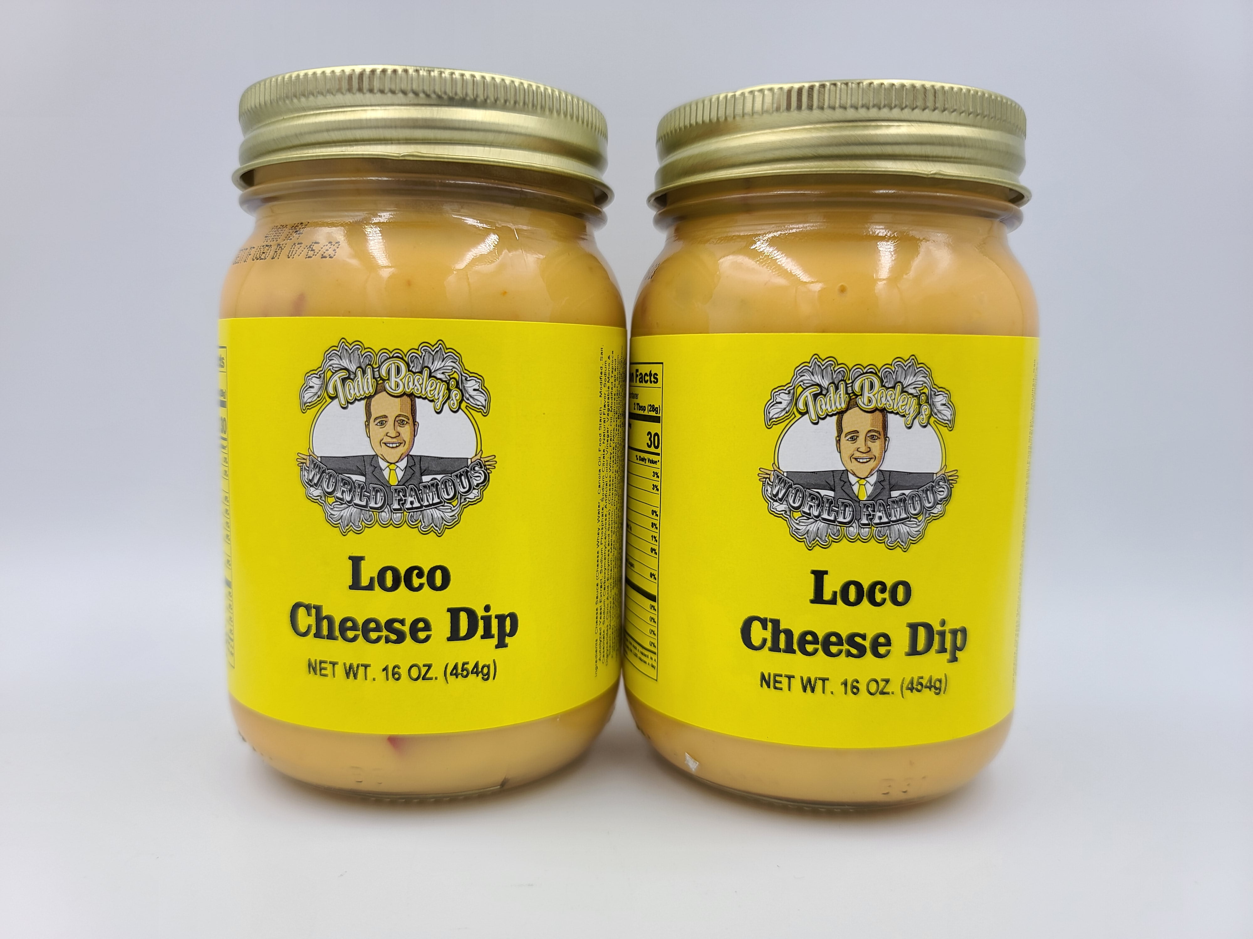 2 Pack Of Todd Bosley's World Famous Loco Cheese Dip - Comes In A 16 Oz Reusable Jar!