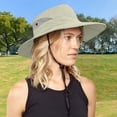 thumbnail image 2 of Ticikt Women's Summer Outdoor Breathable Sun Mountaineering Horsetail Hole Visor Fisherman's Hat,Color:Beige, 2 of 5