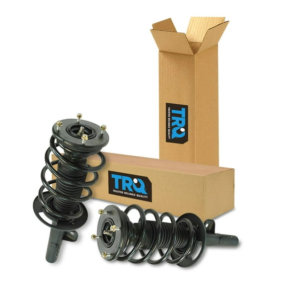 TRQ Front Strut & Coil Spring Assembly Set Driver & Passenger Sides Fits Select 09-12 Ford Flex