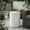 Antique White 5, variant on Lightweight Concrete Round End Table for Outdoor Patio, 15.75 Side Table with Basket Weave Pattern