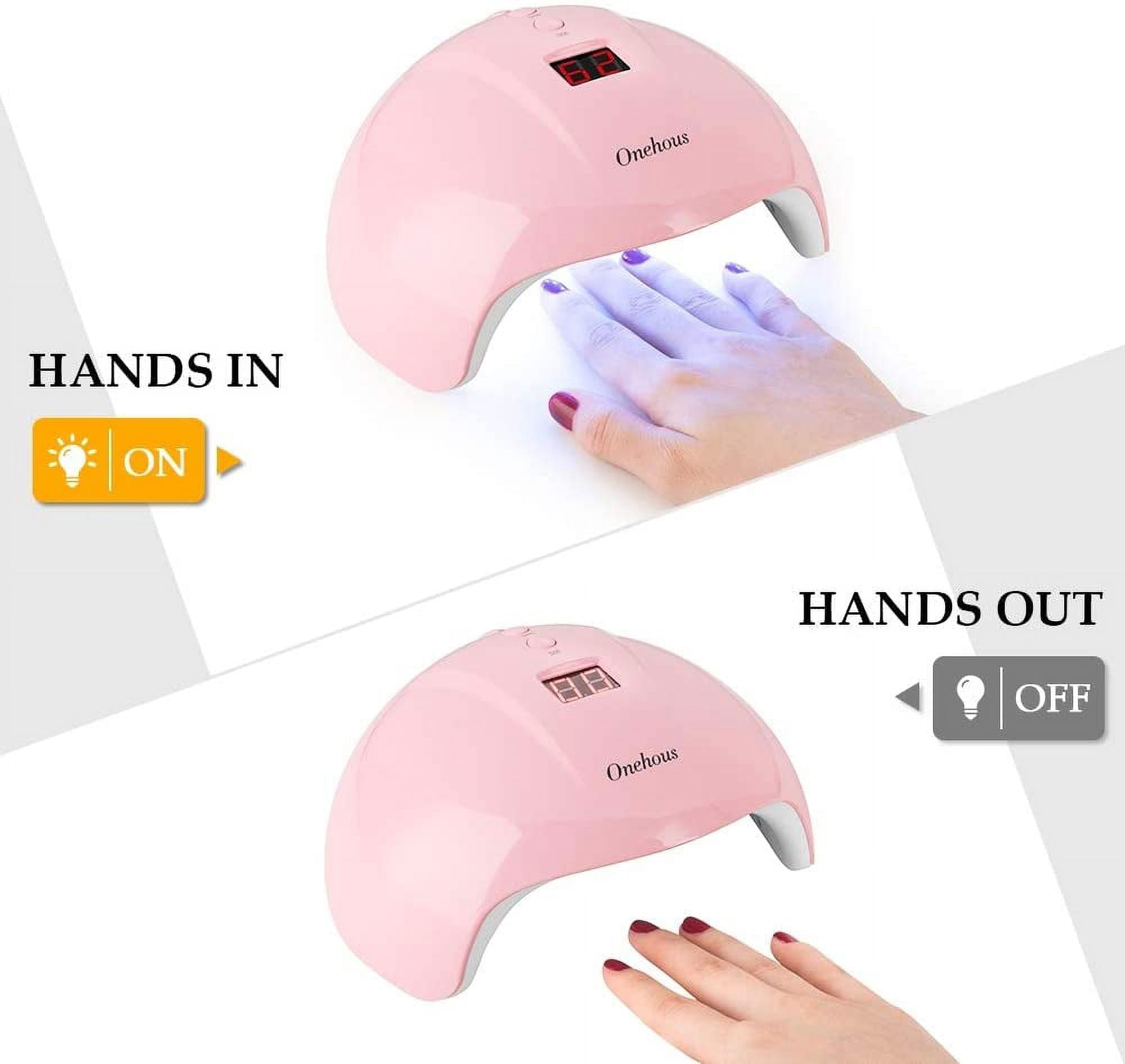 EIMELI 36W Led Nail Lamp,Professional LED UV Nail Polish Dryer Lamp GEL Acrylic Curing Light Spa Kit with 3 Timer Setting Portable Nail Dryer Curing Lamp for Fingernail