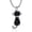 Black, variant on Crystal Cat Cremation Urn Pendant Women Charm Stainless Steel Funeral Pet Urn Necklace-2023