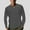 Dark Gray, variant on QUINDOS Mens Shirts Men Fall And Winter Fashion Casual Pullover Solid Color Splice Long Sleeve V-Neck Comfy Leisure T-shirt
