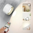 thumbnail image 1 of Feltree Magnetic Rechargeable LED Wall Lamp with Remote, 360° Rotatable 3 Brightness Levels Night Light for Bedside Reading & Study, 1 of 8
