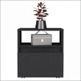 thumbnail image 7 of Black Wengue Nightstand with 1 Drawer - Compact Bedroom Storage, 7 of 7
