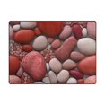 thumbnail image 2 of Stones Red Area Rugs Soft Non-Slip Floor Mats Large Nursery Carpets Doormat for Living Room Bedroom Hotel Decor 63"x48", 2 of 7
