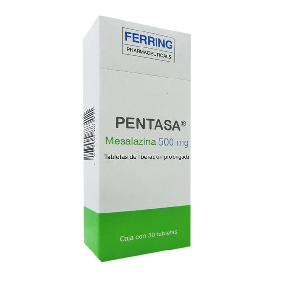 Pentasa Mesalazina 500 mg liberación prolongada 30 tabletas