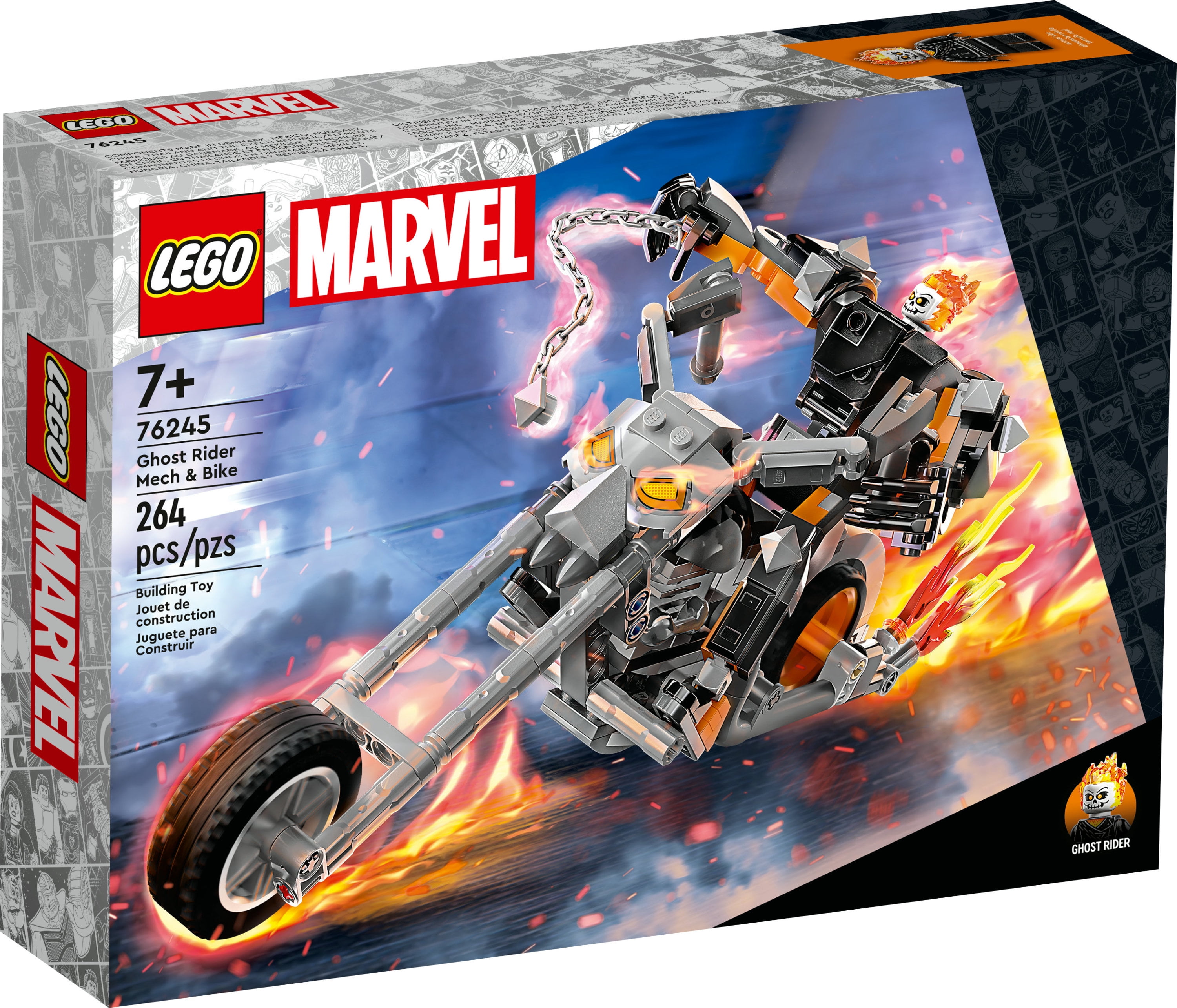 LEGO Marvel Ghost Rider Mech & Bike Motorbike Toy 76245 