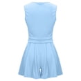 thumbnail image 4 of Babysbule Womens Fall Plus Top Sets Outfit Women's Casual Sexy Fashion Summer V-Neck Pleated Loose Tank short Two Piece Pants Set, 4 of 5
