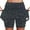 Grey, variant on Women's Tennis Skirts Summer Skirt 2 Mid Waist Skirt Pants for Women with Pockets Casual Sporty Vibe Two Short Skirts Pairing for Daily Wear Pink 3XL