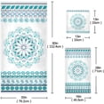 thumbnail image 2 of GZHJMY Bath Towel Sets for Bathroom Hand Towels Fingertip Towels Mandala Aqua 3 Piece Decorative Soft Cotton Absorbent, 2 of 6